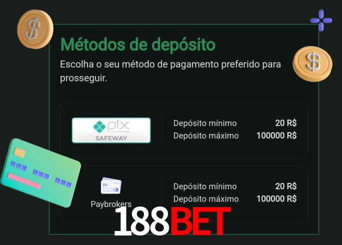 O cassino 188bet oferece uma grande variedade de métodos de pagamento